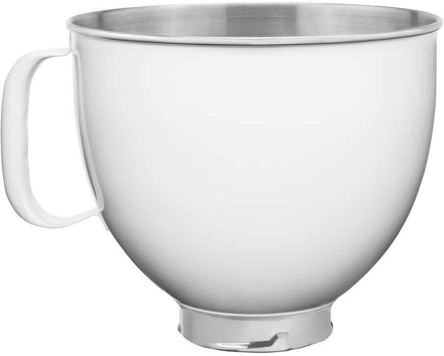 KitchenAid 5 Qt. Tilt-Head White Colorfast Finish Stainless Steel Bowl