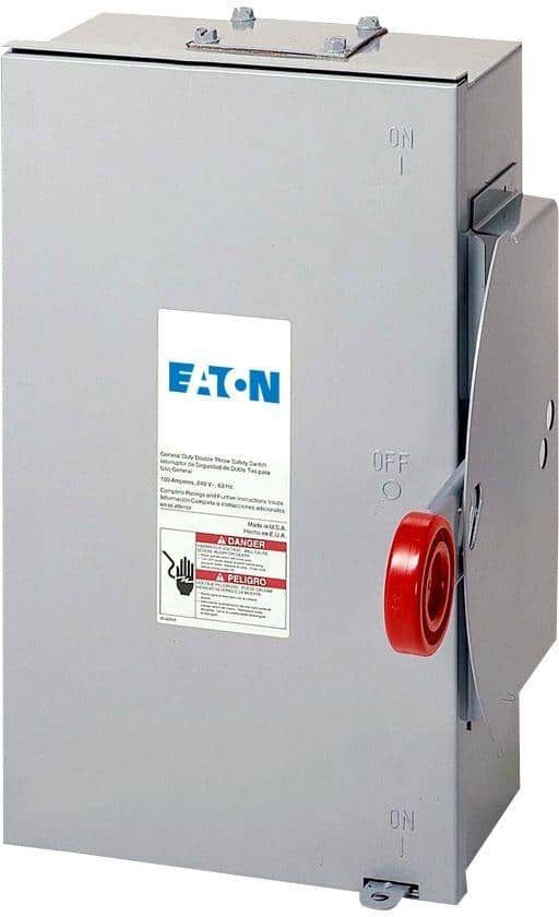 Eaton 100 Amp 120/240-Volt 24,000-Watt Non-Fused General-Duty Double-Throw Safety Switch