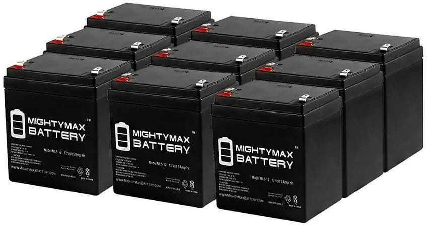 MIGHTY MAX BATTERY 12V 5AH SLA Battery Replaces Neptune Razor Crazy Cart 1-5 - 9 Pack