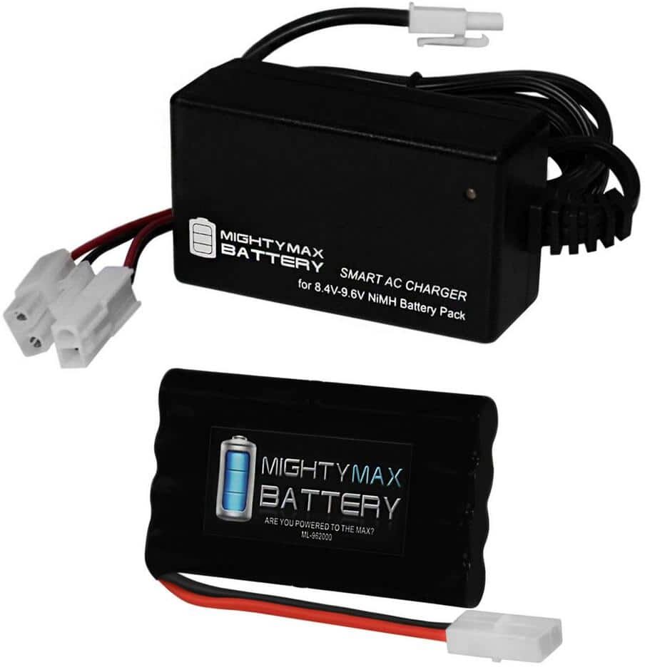 MIGHTY MAX BATTERY 9.6V 2000mAh NiMH BATTERY FOR TONKA RICOCHET RC CAR + SMART CHARGER