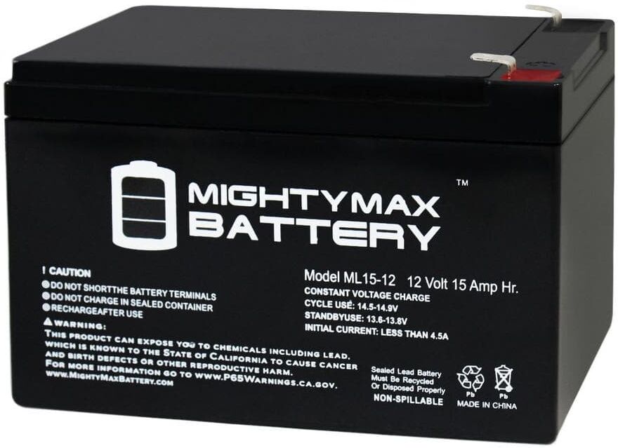 MIGHTY MAX BATTERY 12V 15AH F2 SLA Battery for Goal Zero Escape 150 Power Pack