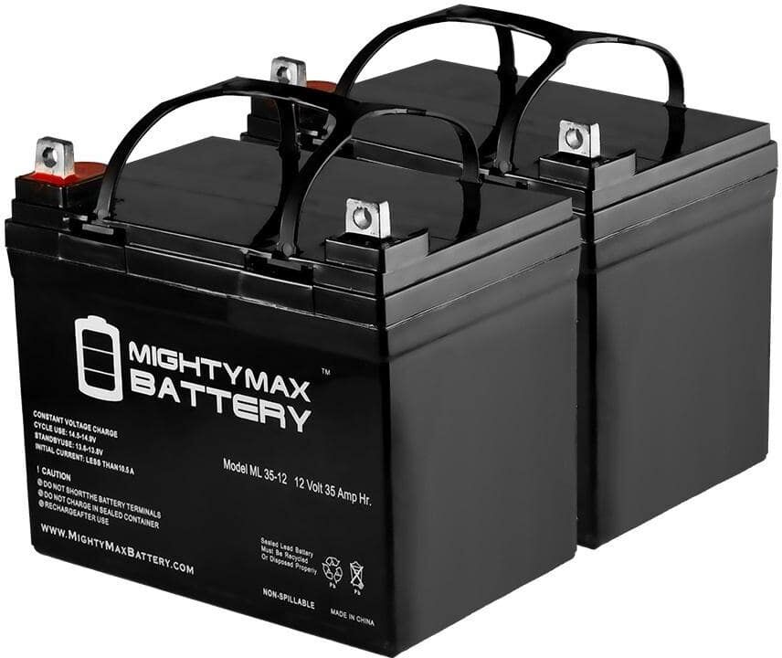 MIGHTY MAX BATTERY 12V 35AH SLA Battery for GOAL ZERO YETI 400 SOLAR GENERATOR - 2 Pack