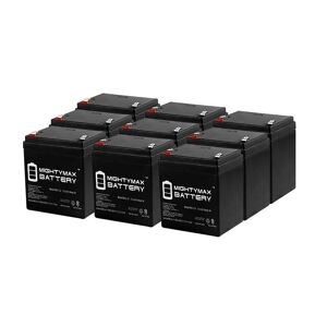 MIGHTY MAX BATTERY ML5-12 - 12V 5AH Replacement Battery for RBC29, RBC30, RBC42, RBC43, RBC44 - 9 Pack