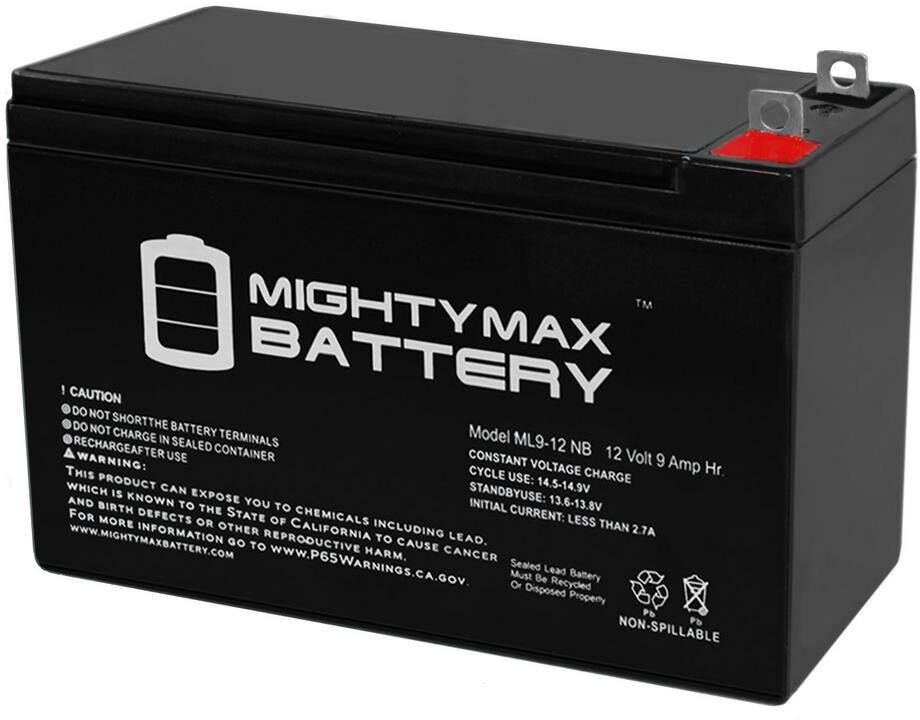 MIGHTY MAX BATTERY 12V 9AH SLA Replacement Battery for Clore Automotive JNC300XL