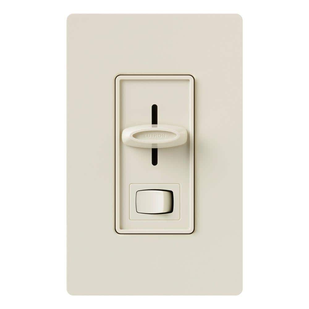 Lutron Skylark Dimmer Switch for Electronic Low-Voltage, 300W Incandescent/Single-Pole or 3-Way, Light Almond (SELV-303P-LA)