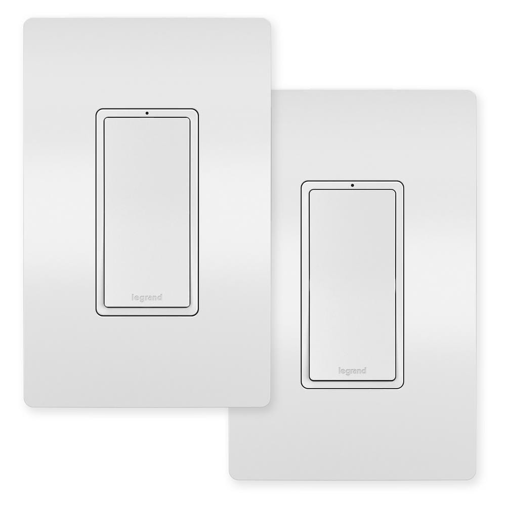 Legrand radiant with Netatmo Easy 3-Way Decorator/Rocker Light Switch Kit in White