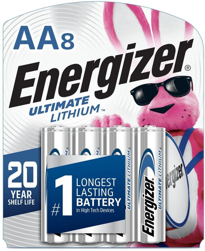 Energizer Ultimate Lithium AA Batteries (8-Pack), 1.5V Lithium Double A Batteries