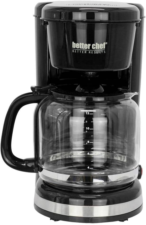 Better Chef 12-Cup 900-Watt Coffee Maker in Black