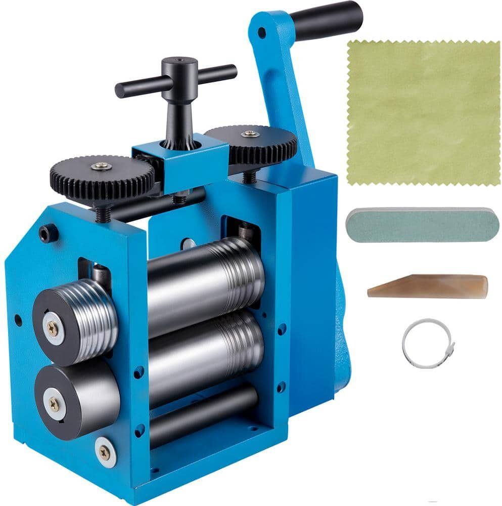 VEVOR Rolling Mills, 3 in./76 mm Jewelry Rolling Mill Machine Gear Ratio 1:2.5 Wire Roller Mill, 0.1-7 mm Press