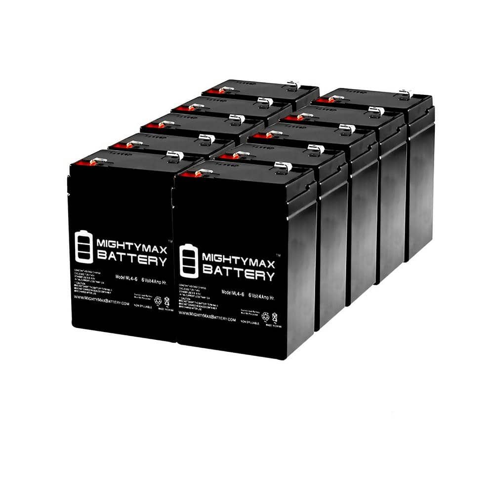 MIGHTY MAX BATTERY 6V 4.5AH Battery for Peg Perego IH Tractor Model IGCD0554 - 10 Pack