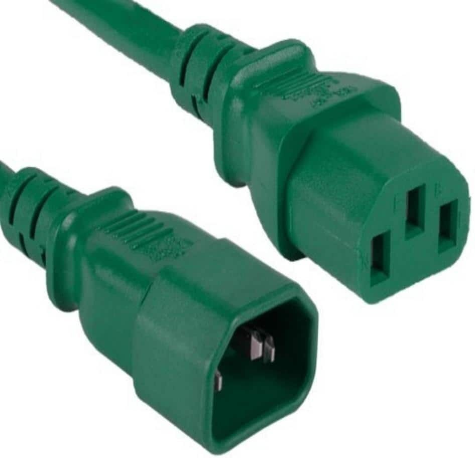 SANOXY 2 ft. 14 AWG Computer Power Extension Cord IEC320 C13 to IEC320 C14, Blue (4-Pack)