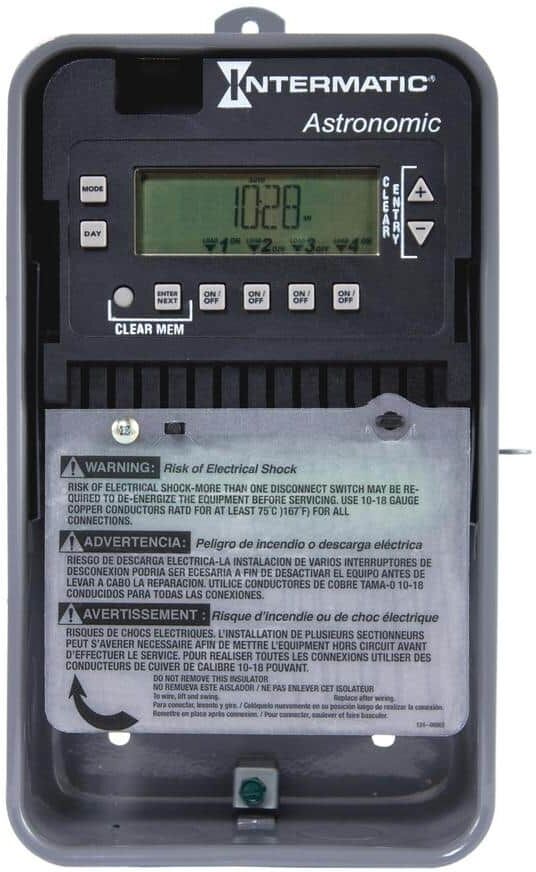 Intermatic Astronomic 7-Day 120-277 VAC Outdoor 4-Circuit Electronic Control, 4-SPST, Metal Enclosure