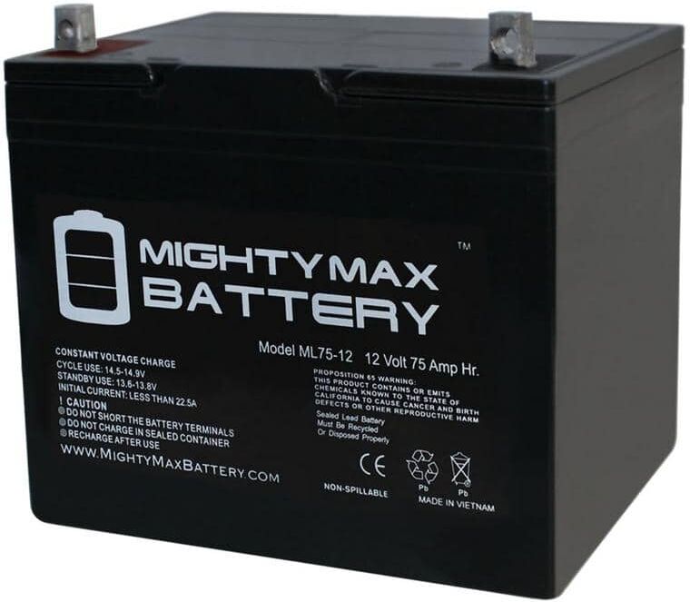 MIGHTY MAX BATTERY 12V 75AH Replacement Battery For Permobil M300 PS JR Power Wheelchair