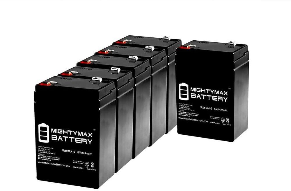 MIGHTY MAX BATTERY New 6v 6 volt Replacement Battery compatible with Peg Perego 4.5ah - 6 Pack