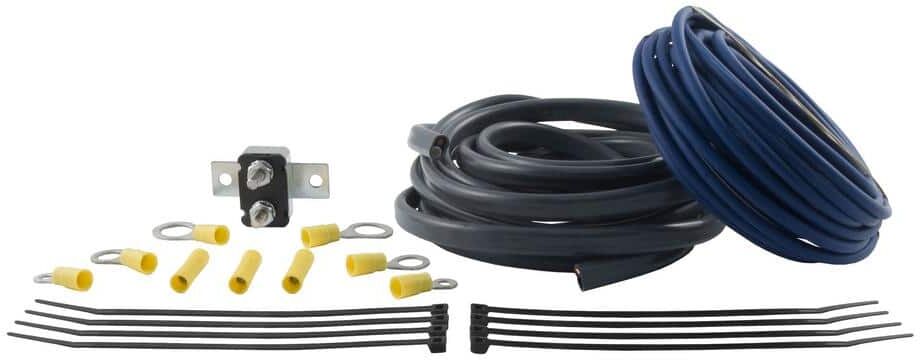 CURT Brake Control Wiring Kit Duplex Wire CrossLinked Wire 30 Amp Circuit Breaker Terminals Connectors and Ties