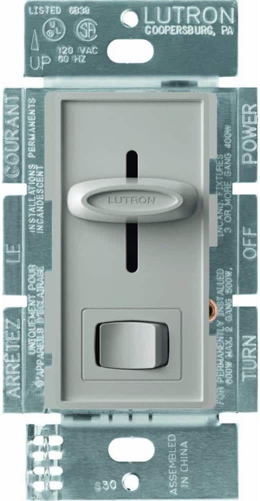 Lutron Skylark Dimmer Switch for Electronic Low-Voltage, 300-Watt Incandescent/Single-Pole, Gray (SELV-300P-GR)