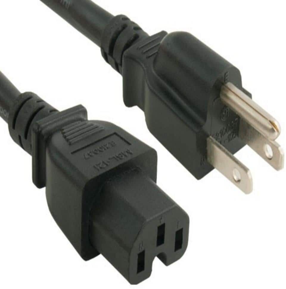 SANOXY 15 ft. 14 AWG 15 Amp 125-Volt Power Cord (NEMA 5-15P to IEC320 C15)