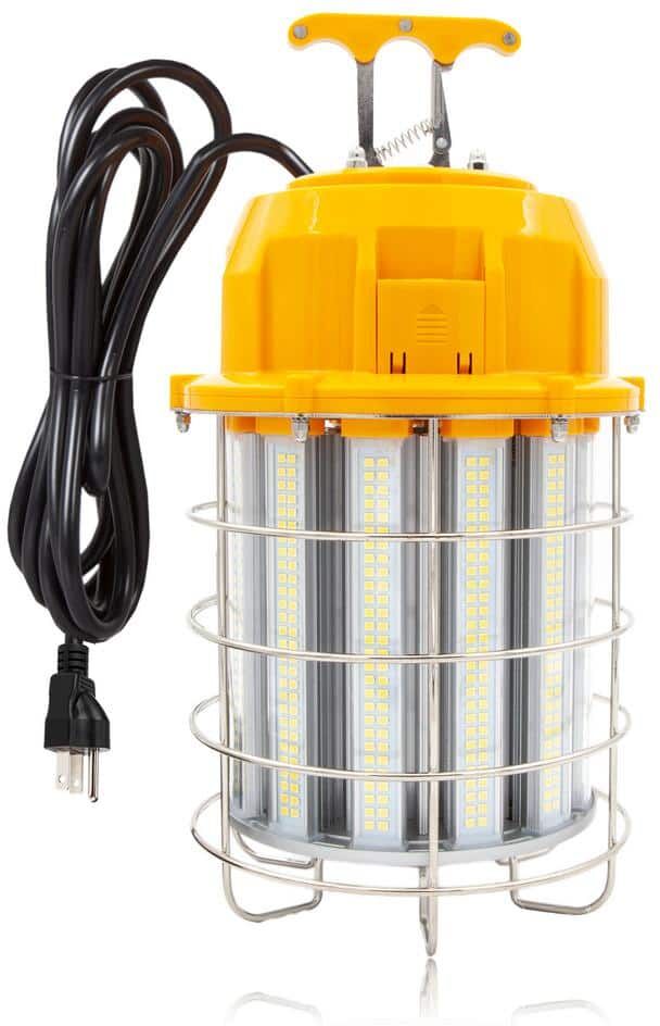 Maxxima 18,000 Lumens 150-Watt High Bay Temporary Job Site Hanging LED Linkable Work Light 360° Light and 10 ft. Power Cord