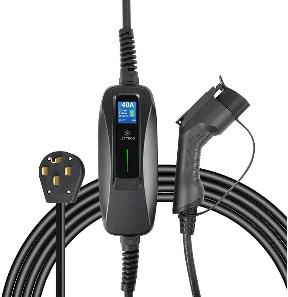 LECTRON 240-Volt 40 Amp Level 2 EV Charger with 18 ft Extension Cord J1772 Cable & NEMA 14-50 Plug Electric Vehicle Charger