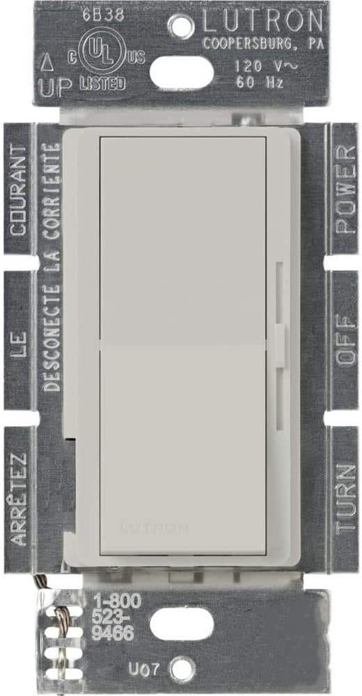 Lutron Diva Dimmer Switch for Electronic Low Voltage, 300-Watt/Single-Pole, Palladium (DVSCELV-300P-PD)