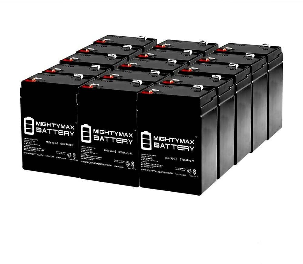 MIGHTY MAX BATTERY New 6v 6 volt Replacement Battery compatible with Peg Perego 4.5ah - 15 Pack