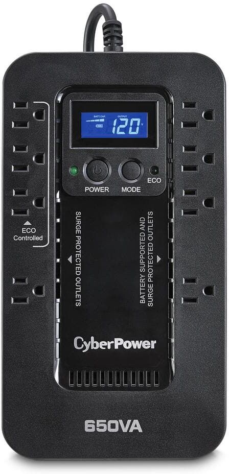 CyberPower 650VA 120-Volt 8-Outlet UPS Battery Backup