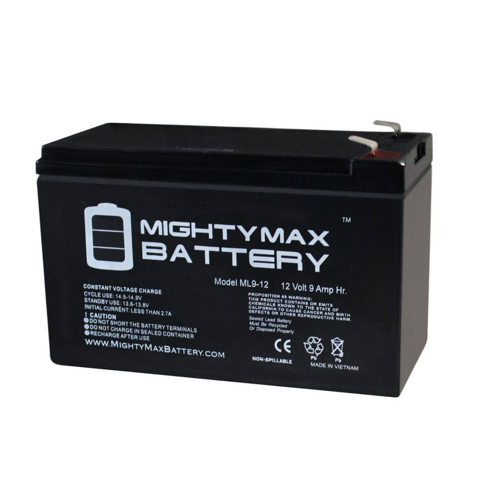 MIGHTY MAX BATTERY 12V 9AH Replaces Home ADT Security Alarm System + 12V 1Amp Charger