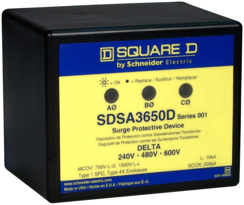 Square D 40 kA 3-Phase Panel Mounted Delta Power Systems Surge Protective Device