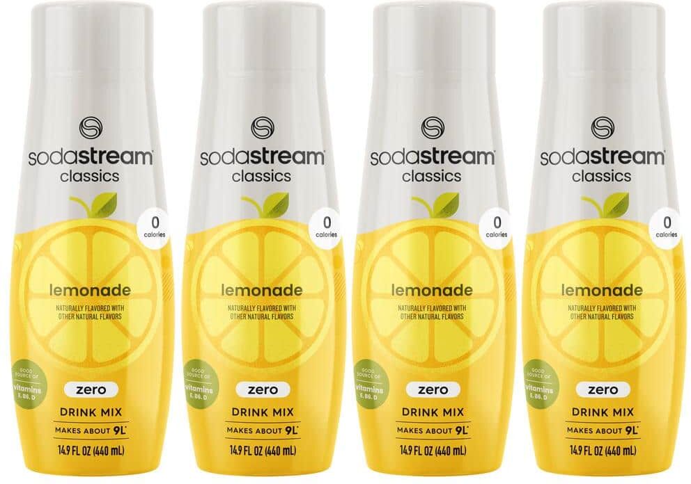 SodaStream 440 ml Homestyle Lemonade Zero Calorie Drink Mix (Case of 4)