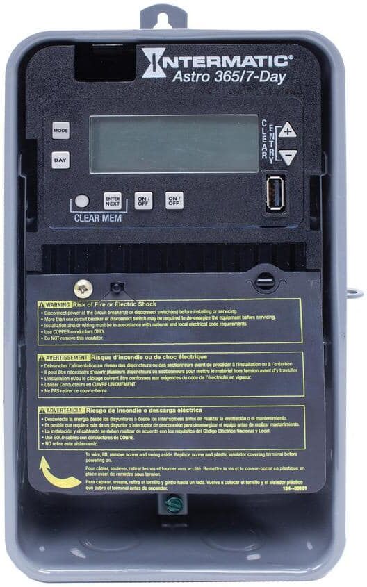 Intermatic Astronomic 7-Day/365-Day 120-277- Volt AC Outdoor 2-Circuit Electronic Control, 2-SPST/DPST, Metal Enclosure