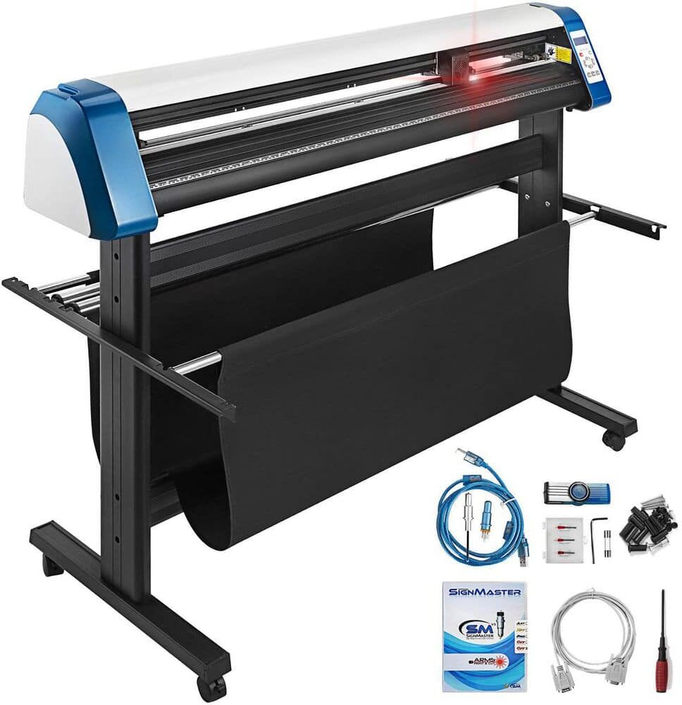 VEVOR Vinyl Cutter Machine 53 in. LED Digital Panel Semi-Automatic DIY Vinyl Printer Cutter Machine with Stable Floor Stand