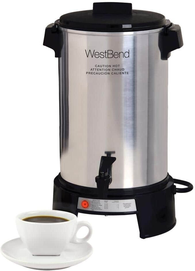 West Bend 36-Cup Commercial Coffee Urn, in Aluminum