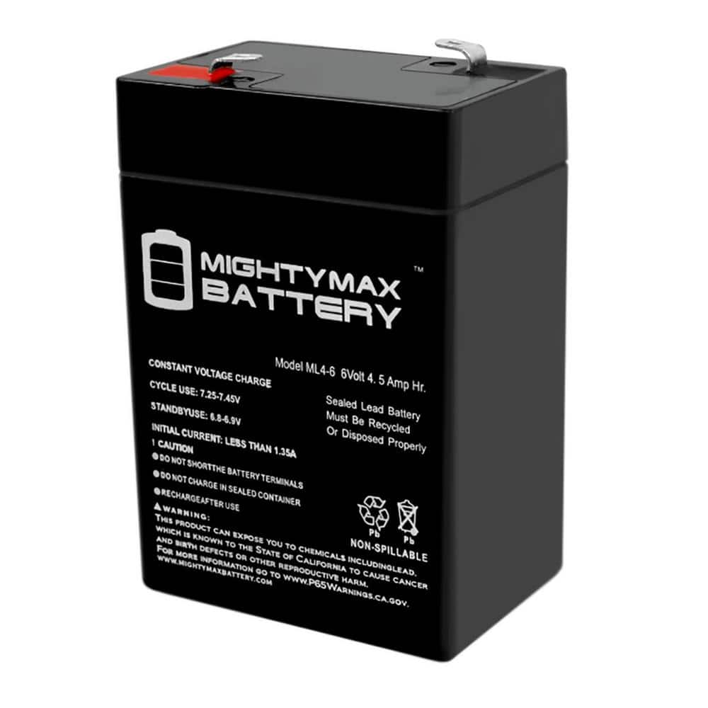 MIGHTY MAX BATTERY 6V 4.5AH Replacement Battery for Ritar RT645 + 6V Charger