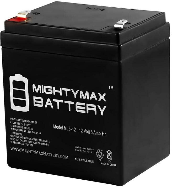 MIGHTY MAX BATTERY 12V 5AH SLA Replacement Battery for ION Audio Job Rocker Max