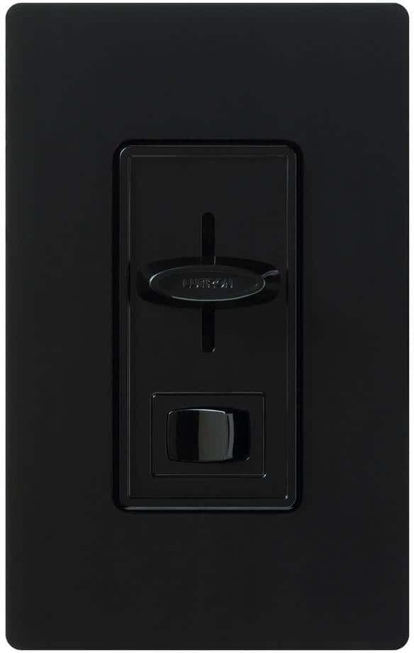 Lutron Skylark Dimmer Switch for Electronic Low-Voltage, 300-Watt Incandescent/Single-Pole or 3-Way, Black (SELV-303P-BL)