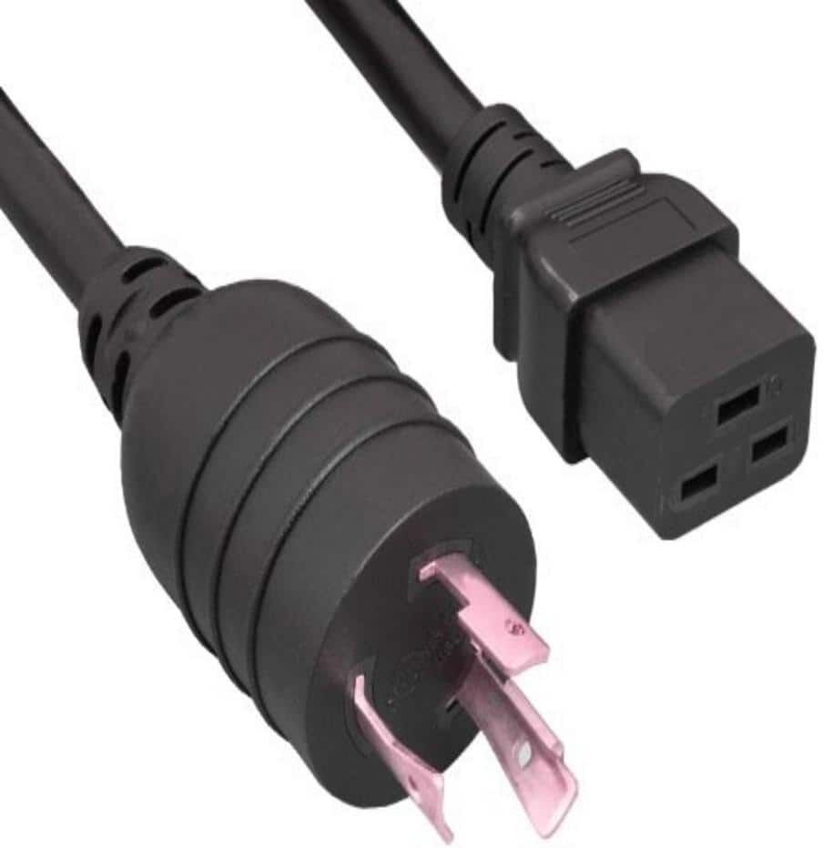 SANOXY 10 ft. 12 AWG 20 Amp 125-Volt Heavy-Duty Power Cord (NEMA L5-20P to IEC 320 C19), Black