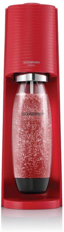 SodaStream Terra Red Soda Machine and Sparkling Water Maker Kit