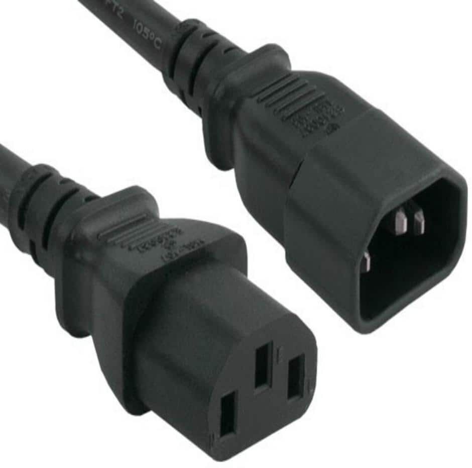 SANOXY 1 ft. 14 AWG Computer Power Extension Cord (IEC320 C13 to IEC320 C14) (4-Pack)