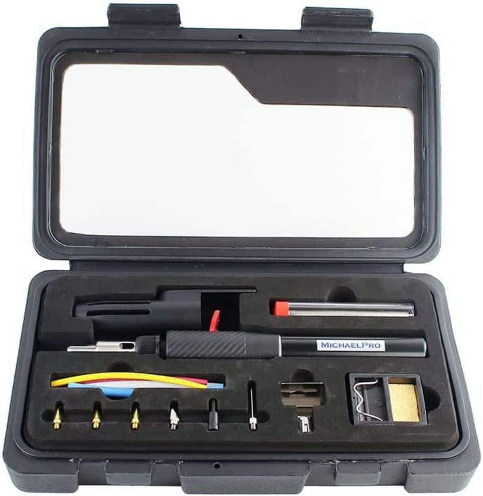 MICHAELPRO Cordless Butane Soldering Iron Kit - Self-Ignite