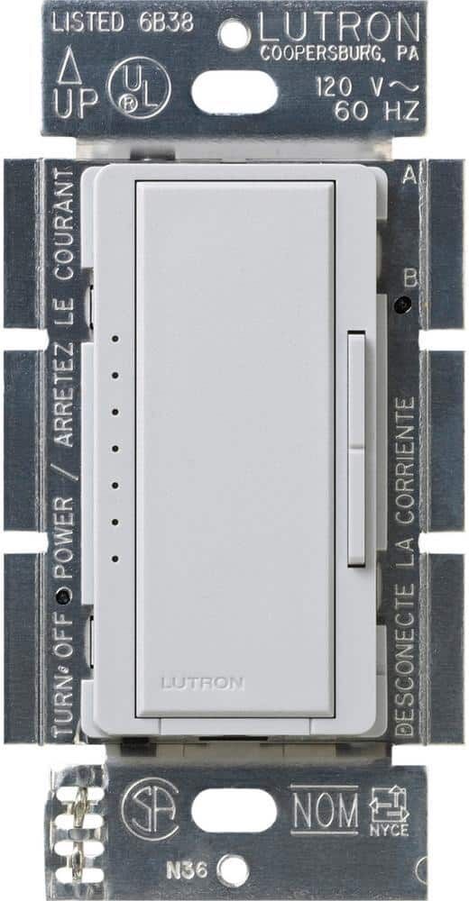 Lutron Maestro Digital Dimmer Switch for Electronic Low Voltage, 600W/Multi-Location, Palladium (MSCELV-600M-PD)