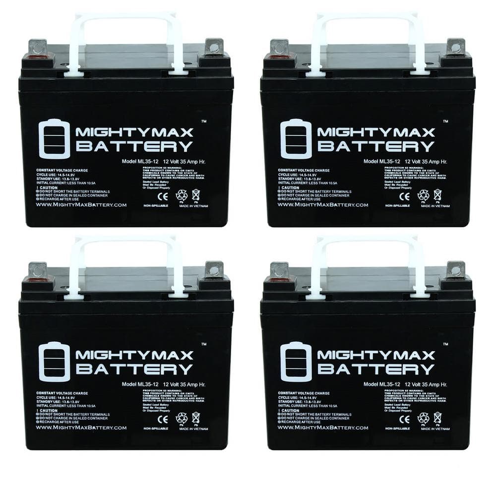 MIGHTY MAX BATTERY 12V 35AH SLA Replacement Battery for Pride Jet 10 Ultra - 4 Pack