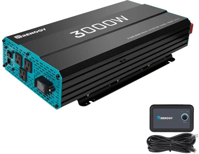Solar Appliances: Top 10 Picks for Off-Grid Living 29 Renogy 3000-Watt Pure Sine Wave Inverter 12V DC to 120V AC Converter for Off-Grid Solar Power w/ Built-in 5V/2.1A USB Port