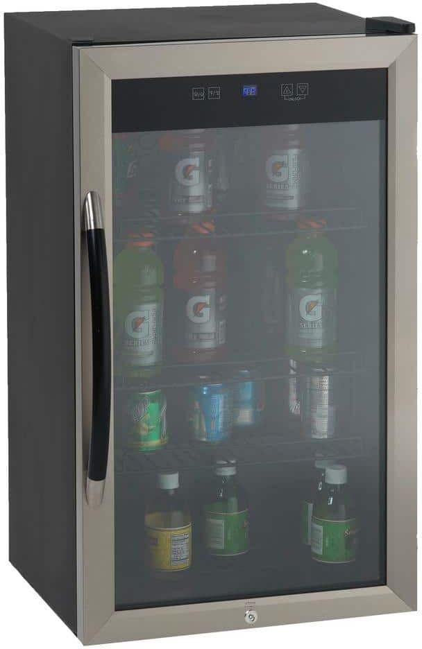 Avanti 18 .75 in. 10-Bottle Wine and 70-Can Beverage Cooler in Black