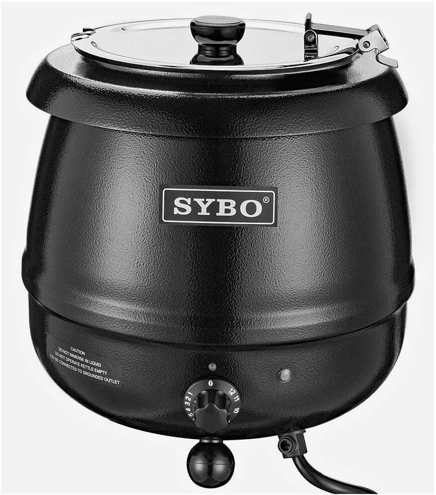 SYBO 10.5 Quarts, Black Commercial Soup Kettle with Detachable Stainless Steel Insert Pot for Restaurant