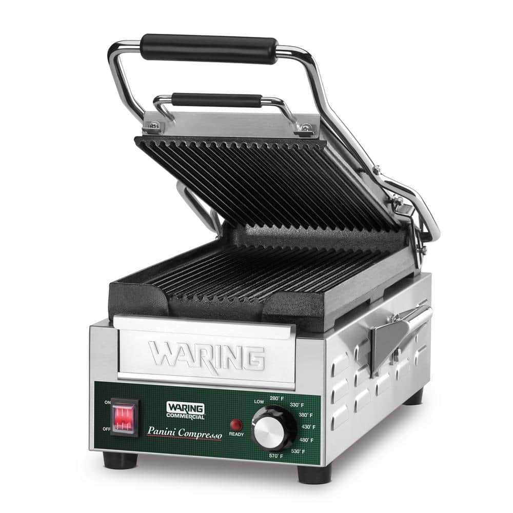 Waring Commercial Panini Compresso - Slimline Panini Grill- 120-Volt (14.5 in. x 7.75 in. cooking surface)