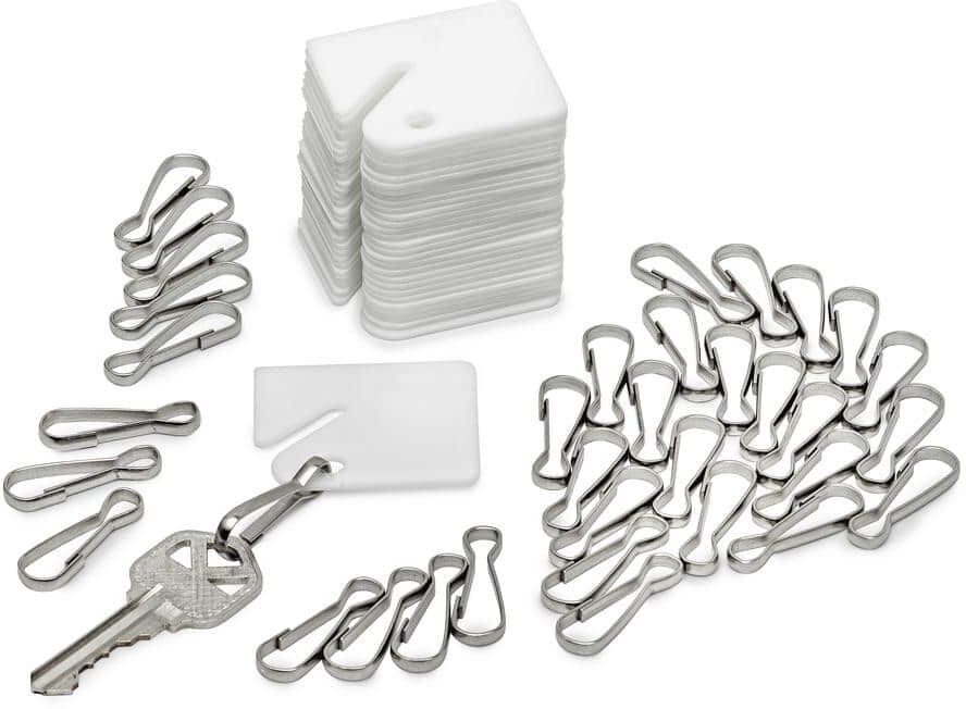 AdirOffice White Plastic Key Tags (180-Pack)