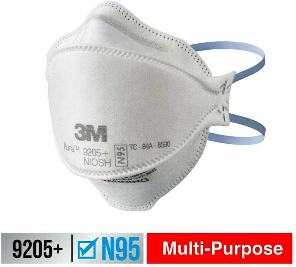 3M 9205 N95 Aura Particulate Disposable Respirator Foldable (20-Pack)(Case of 4)