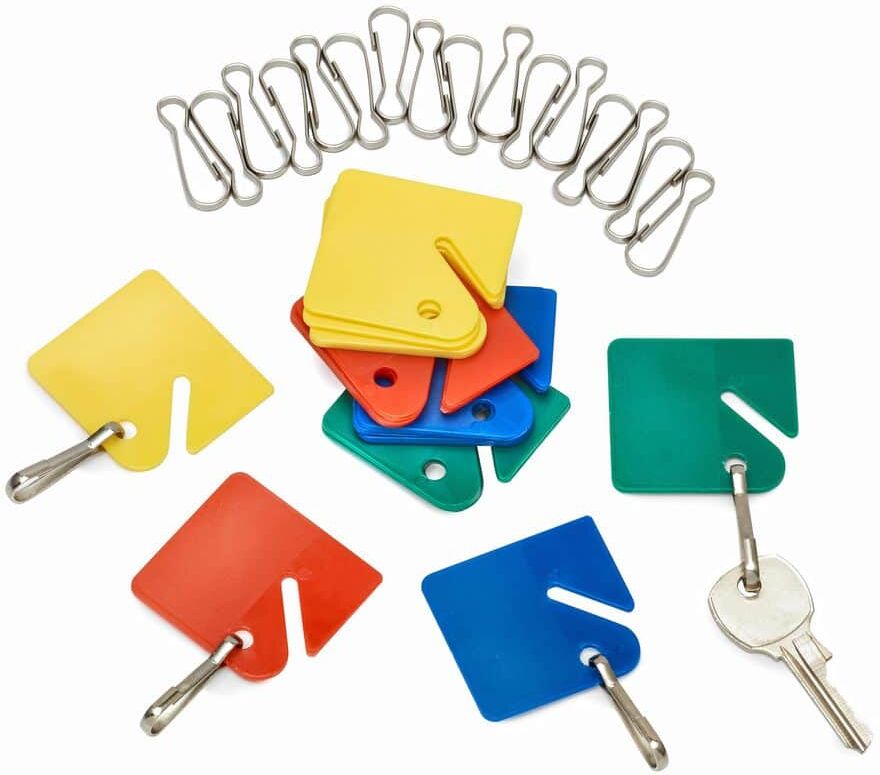 AdirOffice Assorted Multi-Color Key Tags (140-Pack)