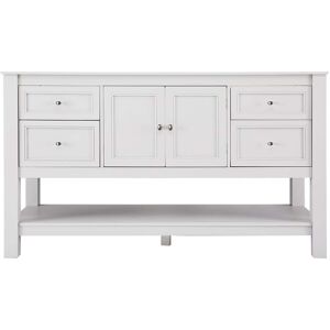 Home Decorators Collection Gazette 60 in. W x 21.75 in. D x 34 in. H Bath Vanity Cabinet without Top in White