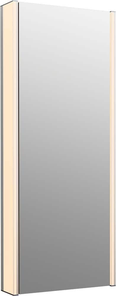 KOHLER Maxstow 17 in. W x 40 in. H Silver Surface Mount Medicine Cabinet with Lighted Mirror